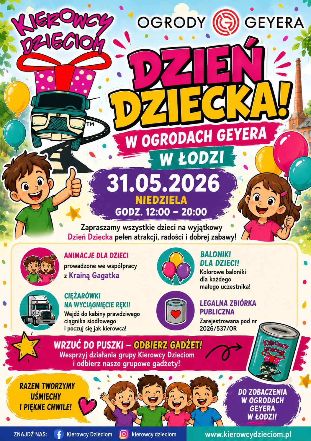 Dzień Dziecka 2026 - Kierowcy Dzieciom - Ogrody Geyera